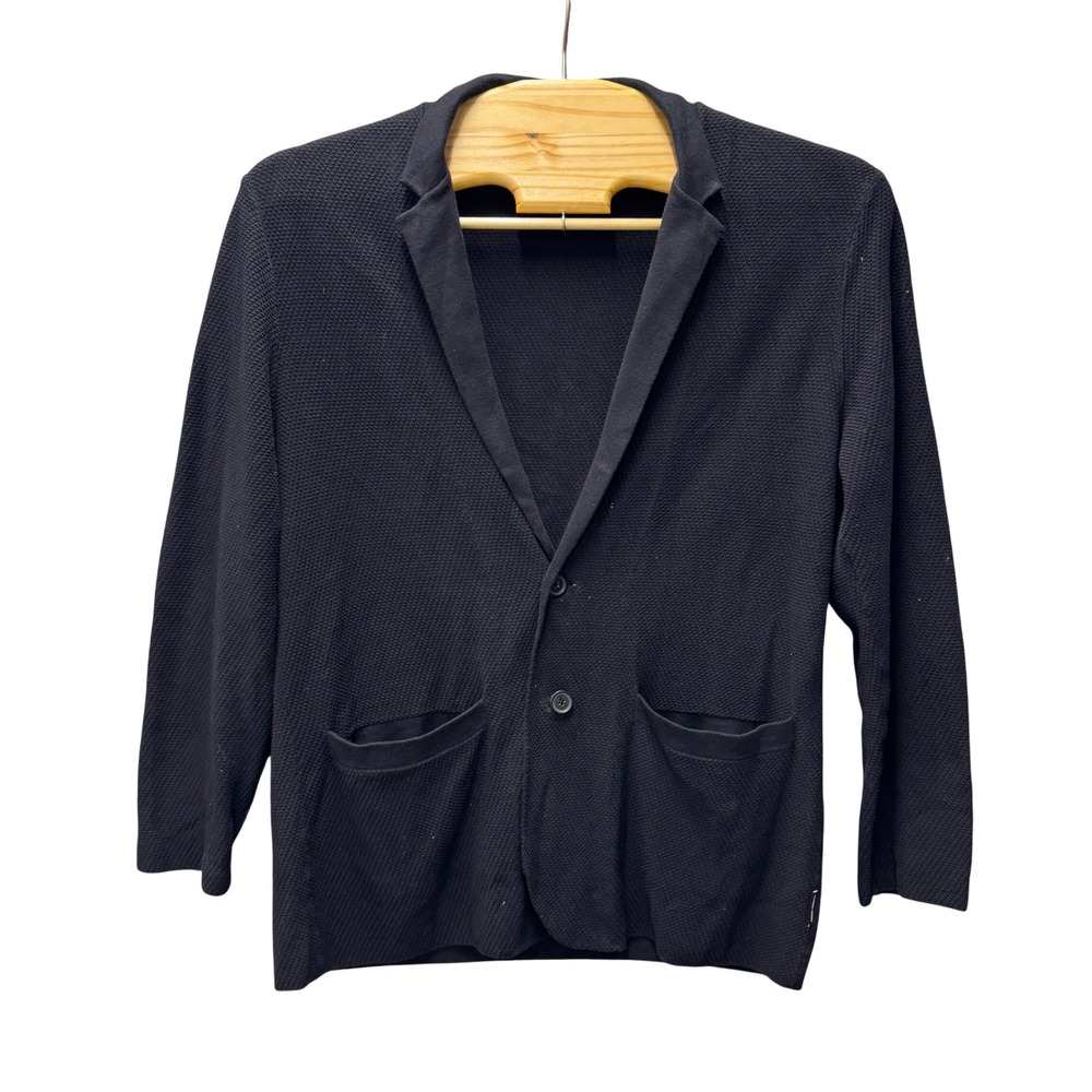 Armani Exchange Mens XL Knit Cardigan Black Sustainability Values 3RZG1N ZMX8Z